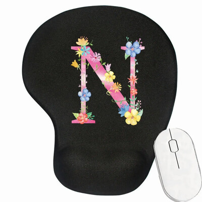 Tampă mouse-ul antiderapant pentru gaming pentru laptop Tampă de mouse premium pentru viteză și control pentru birou Covoraș pentru mouse din seria cu litere roz Covoraș de birou de calitate superioară