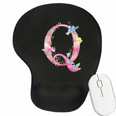 Tampă mouse-ul antiderapant pentru gaming pentru laptop Tampă de mouse premium pentru viteză și control pentru birou Covoraș pentru mouse din seria cu litere roz Covoraș de birou de calitate superioară