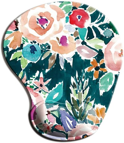 Tampă de mouse ergonomică Flowers cu suport pentru încheietura mâinii, tampoane de mouse drăguțe bază de cauciuc anti-alunecare pentru biroul acasă, lucrul, studiul, jocul pe computer