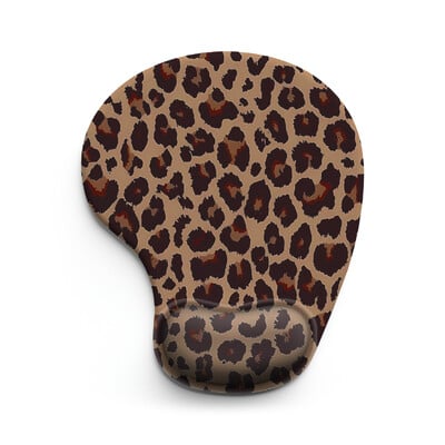 „Leopard Print“ pelės kilimėlis, ergonomiškas, minkštas neslystantis riešo atramos kilimėlis Kompiuterio pelės kilimėlis, skirtas biuro kompiuteriui