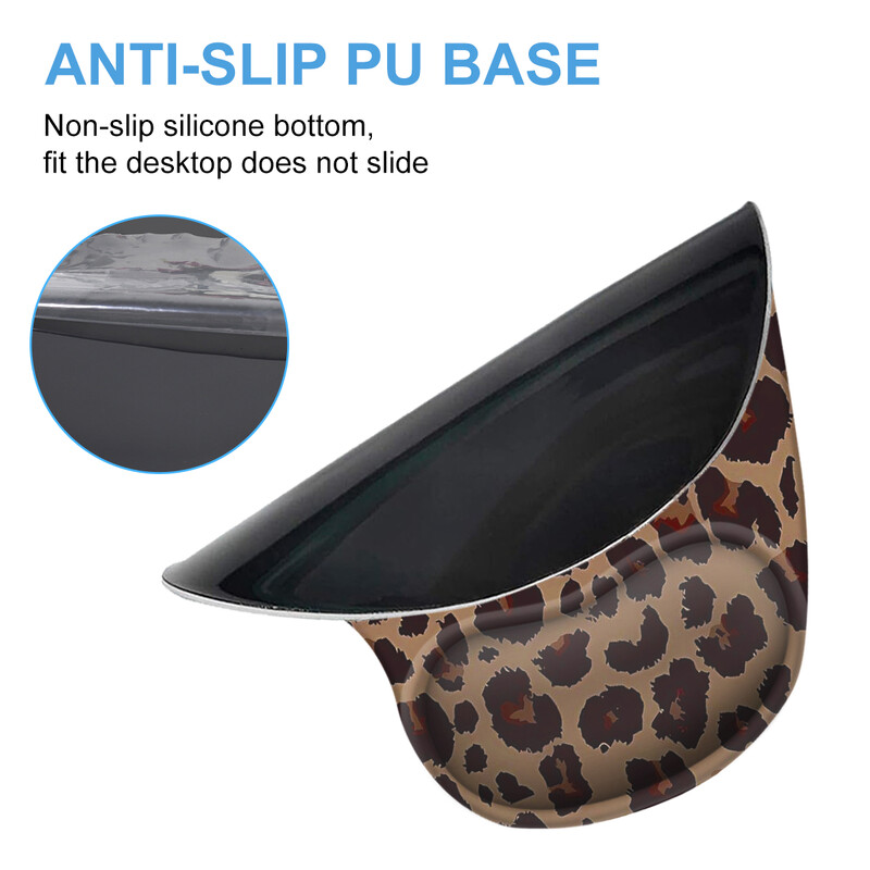 Mouse Pad cu imprimeu leopard pentru încheietura mâinii, ergonomic, moale, anti-alunecare, suport pentru suport pentru încheietura mâinii, mouse Pad pentru computer pentru birou, computer
