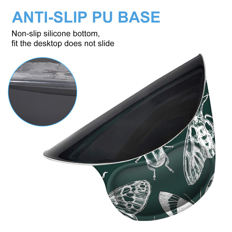 Insect World Mouse Pad pentru încheietura mâinii, ergonomic, moale, anti-alunecare, suport pentru sprijin pentru încheietura mâinii, mouse Pad pentru computer pentru birou PC