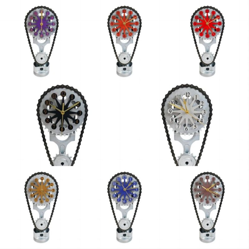 Ceas cu rotițe rotative din metal Ceas cu lanț motorizat pentru camera de zi, dormitor, cămine, școli, ceas cu lanț, instrument de decorare