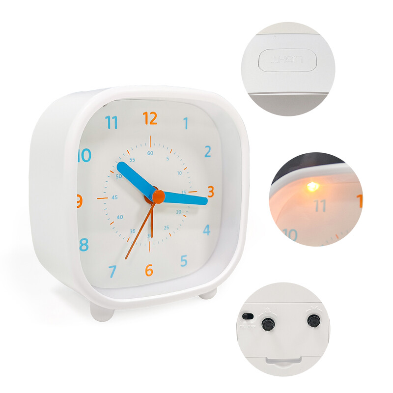 Ceas deșteptător pentru învățare pentru studenți noi Ceas de masă cu lumină de noapte pentru copii Ceas cu alarmă pentru cap de pat