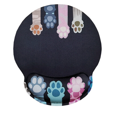 Gheare de pisică pentru încheietura mâinii Mouse Pad anti-alunecare pentru încheietura mâinii Suport pentru mâini Suport pentru mâini Bumbac cu memorie Tastatură Set din trei piese Drăguț