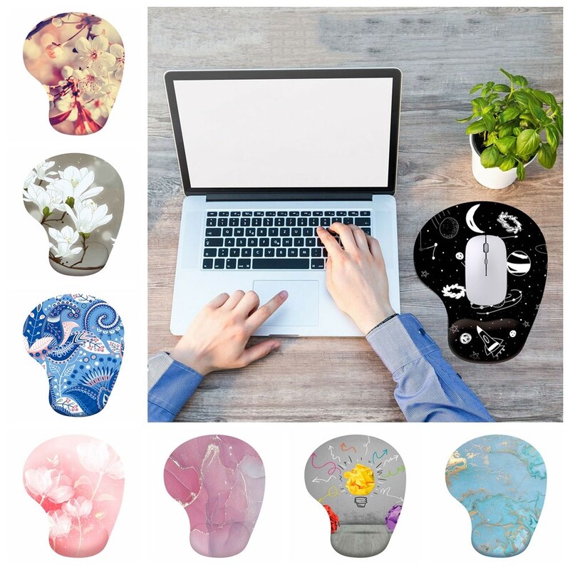 Tampă de mouse moale pentru suport pentru încheietura mâinii Suport de mână ergonomic din silicon Covoraș pentru șoareci de gaming antiderapant Mousepad confortabil pentru PC, laptop, computer