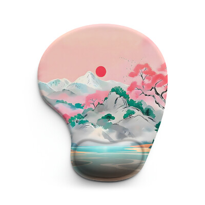 1 buc. Un încântător peisaj Mouse Pad pentru încheietura mâinii, ergonomic, moale, anti-alunecare, suport pentru sprijin pentru încheietura mâinii, mouse Pad pentru computer pentru birou, PC