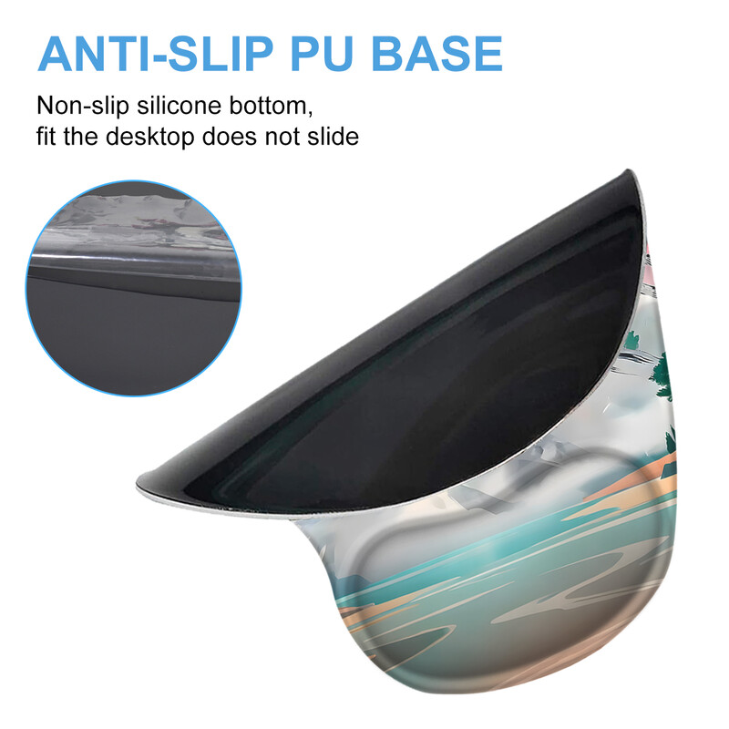 1 buc. Un încântător peisaj Mouse Pad pentru încheietura mâinii, ergonomic, moale, anti-alunecare, suport pentru sprijin pentru încheietura mâinii, mouse Pad pentru computer pentru birou, PC