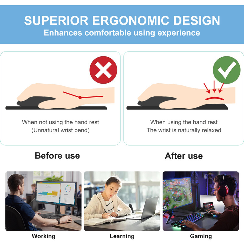 1 buc. Un încântător peisaj Mouse Pad pentru încheietura mâinii, ergonomic, moale, anti-alunecare, suport pentru sprijin pentru încheietura mâinii, mouse Pad pentru computer pentru birou, PC