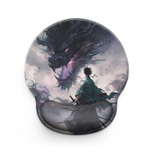 1 buc. Tampă de mouse pentru băiat curajos, pentru încheietura mâinii, ergonomică, moale, anti-alunecare, suport pentru suport pentru încheietura mâinii.