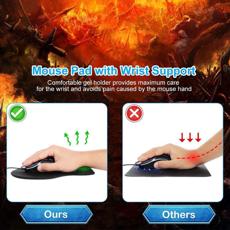 Mouse Pad Covoraș pentru mouse Suport ergonomic pentru încheietura mâinii Suport confortabil pentru încheietură Covoraș antiderapant pentru PC, laptop, computer, serie de scrisori de dragoste