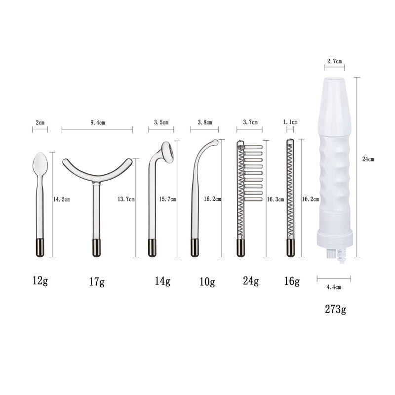 Set de instrumente pentru electroterapie de înaltă frecvență Set de 7 bucăți Set de 4 bucăți Set de 6 bucăți Accesorii pentru instrumente de frumusețe Tub de electroterapie din sticlă Electroterapie