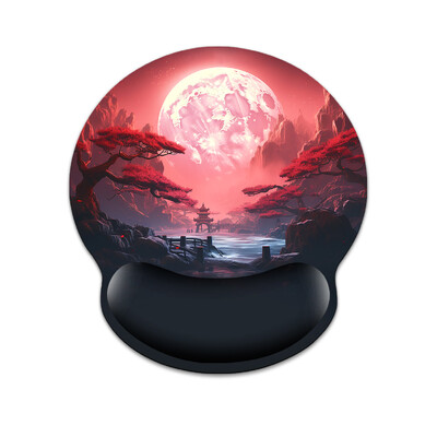 1 buc Tampă de mouse pentru încheietura mâinii cu model de peisaj, ergonomică, moale, anti-alunecare, suport pentru suport pentru încheietura mâinii, mouse pad pentru computer, pentru birou, PC