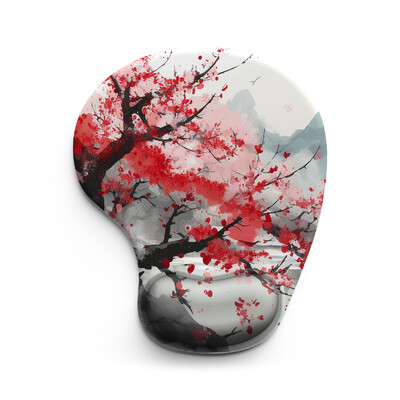 Red Plum White Snow Mouse Pad Csukló Ergonomikus Puha Csúszásgátló Csuklótámasz Támasz Mat Számítógépes Egérpad Irodai PC-hez