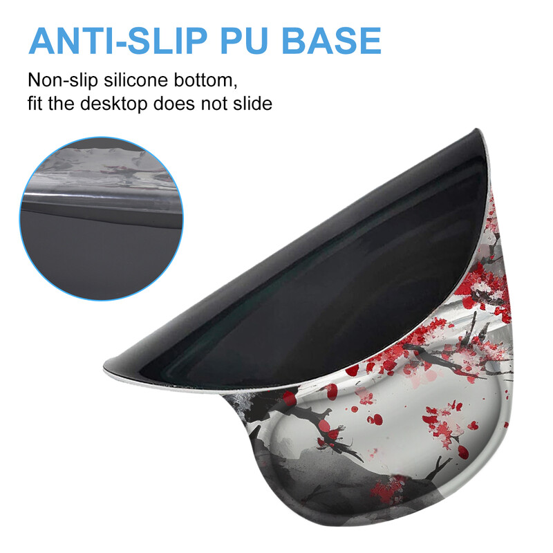 Red Plum White Snow Mouse Pad pentru încheietura mâinii, ergonomic, moale, anti-alunecare, suport pentru suport pentru încheietura mâinii, mouse Pad pentru computer pentru birou, PC