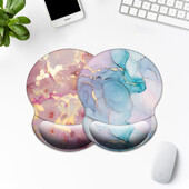 1 buc. Modele de marmură colorate Mouse Pad pentru încheietura mâinii, ergonomic, moale, anti-alunecare, suport pentru suport pentru încheietura mâinii, mouse Pad pentru computer, pentru birou, PC