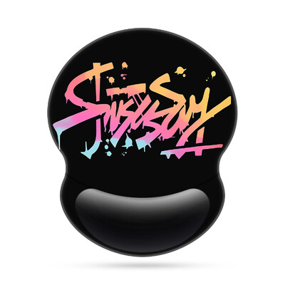 1 buc. Tampă de mouse cu model simplu, neagră, pentru încheietura mâinii, ergonomică, moale, anti-alunecare, suport pentru sprijin pentru încheietura mâinii, tampă de mouse pentru computer, pentru cadou de birou, PC