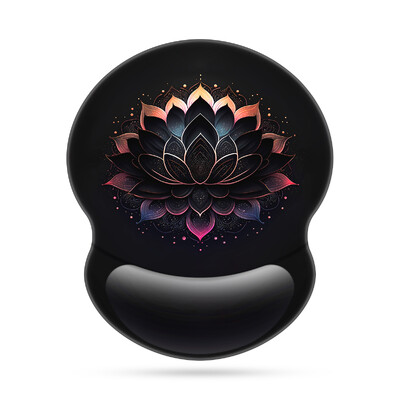 1 buc. Tampă de mouse cu model simplu, neagră, pentru încheietura mâinii, ergonomică, moale, anti-alunecare, suport pentru sprijin pentru încheietura mâinii, tampă de mouse pentru computer, pentru cadou de birou, PC