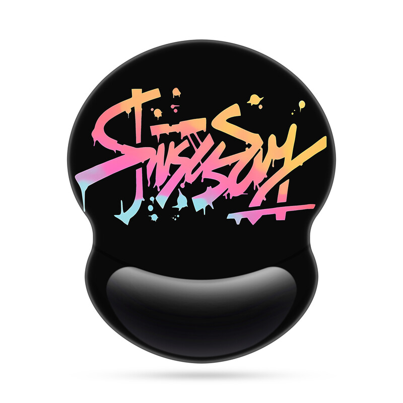 1 buc. Tampă de mouse cu model simplu, neagră, pentru încheietura mâinii, ergonomică, moale, anti-alunecare, suport pentru sprijin pentru încheietura mâinii, tampă de mouse pentru computer, pentru cadou de birou, PC