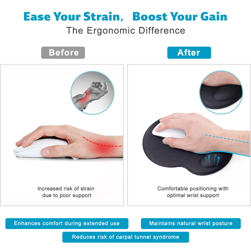 1 bucată The Forest And Cat Mouse Pad pentru încheietura mâinii, ergonomic, moale, anti-alunecare, suport pentru sprijin pentru încheietura mâinii, mouse Pad pentru computer, cadou pentru birou