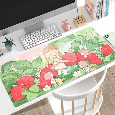 Cute Rabbit Green Anime Mouse Pad Gamer XL Computer Nou HD Mousepad XXL Covorașe de birou Anti-alunecare din cauciuc natural Covoraș pentru computer