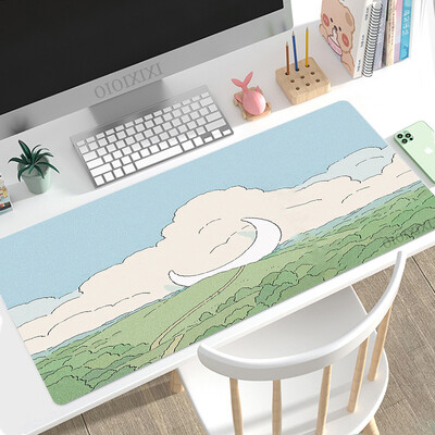 Cute Rabbit Green Anime Mouse Pad Gamer XL Computer Nou HD Mousepad XXL Covorașe de birou Anti-alunecare din cauciuc natural Covoraș pentru computer