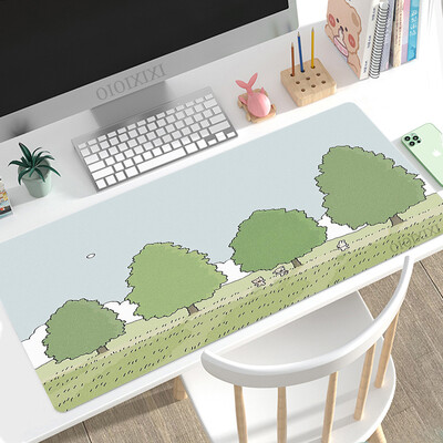 Cute Rabbit Green Anime Mouse Pad Gamer XL Computer Nou HD Mousepad XXL Covorașe de birou Anti-alunecare din cauciuc natural Covoraș pentru computer