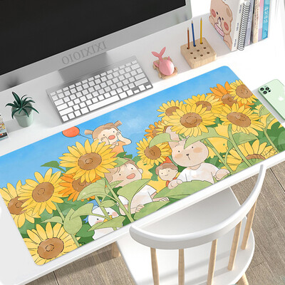 Cute Rabbit Green Anime Mouse Pad Gamer XL Computer Nou HD Mousepad XXL Covorașe de birou Anti-alunecare din cauciuc natural Covoraș pentru computer