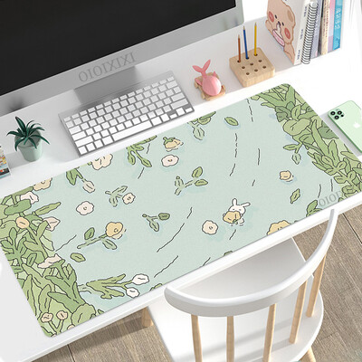 Cute Rabbit Green Anime Mouse Pad Gamer XL Computer Nou HD Mousepad XXL Covorașe de birou Anti-alunecare din cauciuc natural Covoraș pentru computer