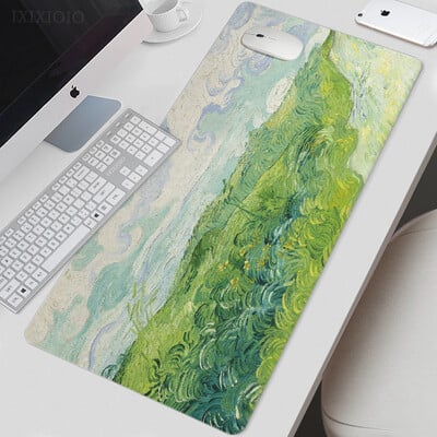 Van Gogh Art egérpad Gamer XL új nagy otthoni HD egérpad XXL játékszőnyeg Puha irodai csúszásmentes szőnyeg Irodai kiegészítők Egéralátétek