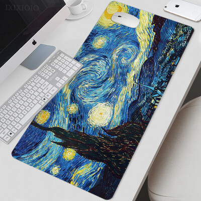 Van Gogh Art Mouse Pad Gamer XL Nou mare Home HD Mousepad XXL Playmat Moale Office Covor anti-alunecare Accesorii de birou Covorașe mouse