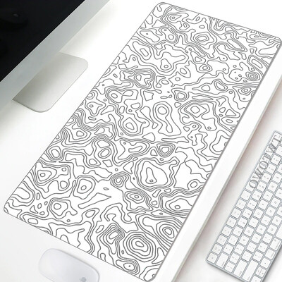 Mousepad alb-negru Abstract Mouse Pad Gamer Covorașe mari de birou Covoraș pentru mouse Tastatură Covor moale Office Covoraș anti-alunecare