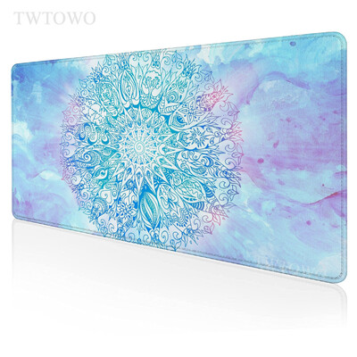 Circular Mandala Mouse Pad Gaming XL Personalizat Home Mousepad mare pentru computer XXL Mousepads Anti-alunecare Office PC Desktop Mouse Pad
