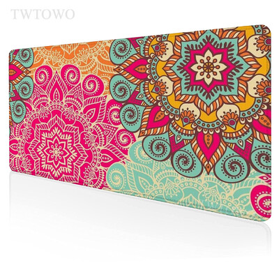 Circular Mandala Mouse Pad Gaming XL Personalizat Home Mousepad mare pentru computer XXL Mousepads Anti-alunecare Office PC Desktop Mouse Pad