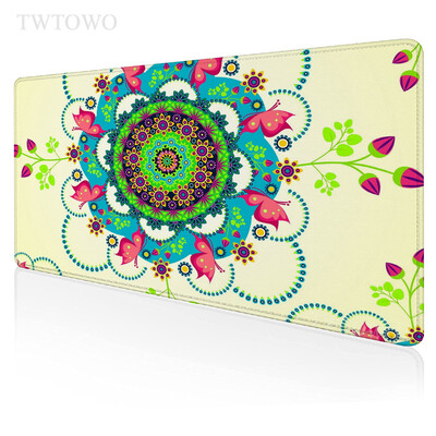Circular Mandala Mouse Pad Gaming XL Personalizat Home Mousepad mare pentru computer XXL Mousepads Anti-alunecare Office PC Desktop Mouse Pad
