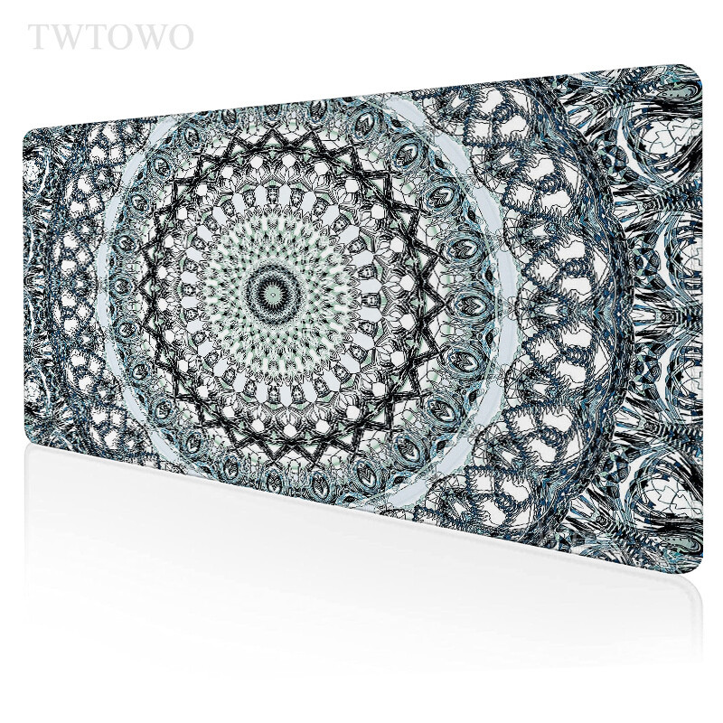 Circular Mandala Mouse Pad Gaming XL Personalizat Home Mousepad mare pentru computer XXL Mousepads Anti-alunecare Office PC Desktop Mouse Pad