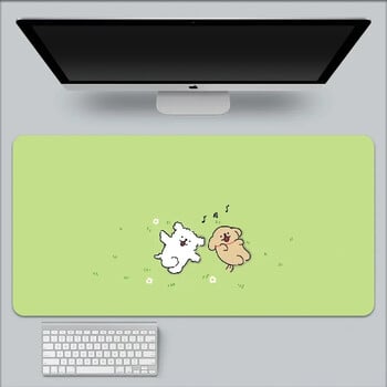 Kawaii Line Dog XXL 90x40 Mousepad Large Gaming Compute Gamer Πληκτρολόγιο ποντικιού χαλάκι Μαλακά πατάκια Καουτσούκ που πλένονται αντιολισθητικά για υπολογιστή