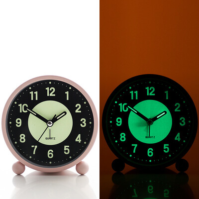 Ceas de dormitor care strălucește în întuneric Ceas de trezire, care funcționează cu baterii și fără tictaie, design modern Ceas silențios pentru dormitor