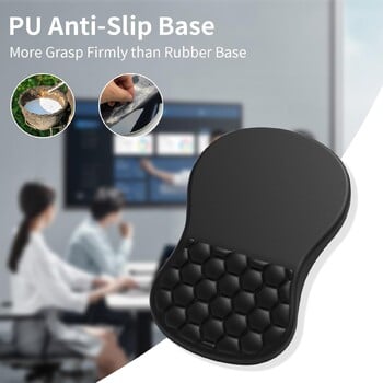 Mouse Pad με στήριγμα καρπού, υποστήριξη καρπού Mousepad για Carpal Tunnel Pain Pain with Integrated Memory Foam Slope Massage Bulge