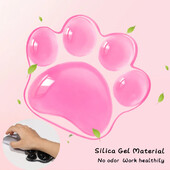 Cat Mat Foot Paw Сладка игрална подложка за мишка Поддръжка за китката Подложка за мишка Удобна мека възглавница Игрална стая Декорация Аксесоари за бюро