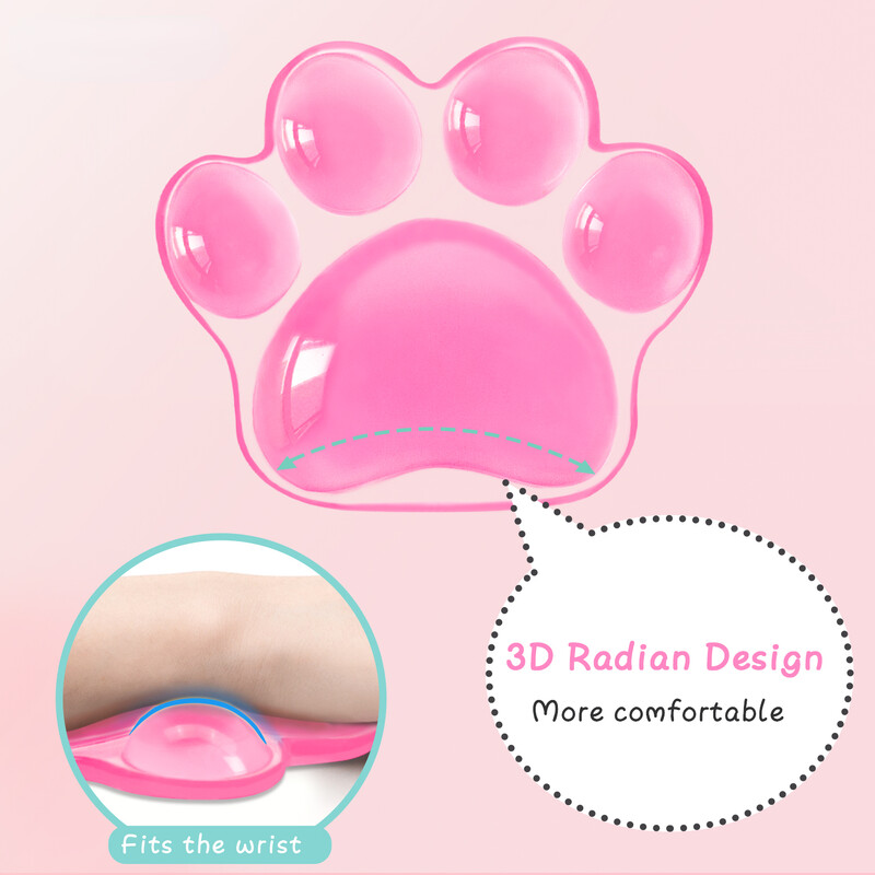 Cat Mat Foot Paw Сладка игрална подложка за мишка Поддръжка за китката Подложка за мишка Удобна мека възглавница Игрална стая Декорация Аксесоари за бюро