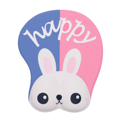 Kawaii Аниме Подложка за мишка Удобна опора за китката Противоплъзгащи силиконови момичета 3D Сладък за куче Компютър Лаптоп Офис за игри