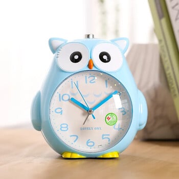 Cartoon Cute Owl Mute Επιτραπέζιο Ξυπνητήρι Lovely Student Wake Up Επιτραπέζιο Ξυπνητήρι Με οπίσθιο φωτισμό για παιδικό υπνοδωμάτιο