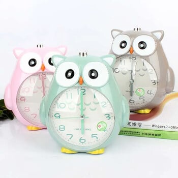 Cartoon Cute Owl Mute Επιτραπέζιο Ξυπνητήρι Lovely Student Wake Up Επιτραπέζιο Ξυπνητήρι Με οπίσθιο φωτισμό για παιδικό υπνοδωμάτιο