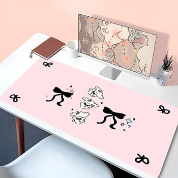 Mouse Pad PC Black Bowknot Kawaii XXL Desk Mat Laptop Ins Style Anime Dog Πληκτρολόγιο Χαλί παιχνιδιών Αξεσουάρ Mousepad για κορίτσι Δώρο