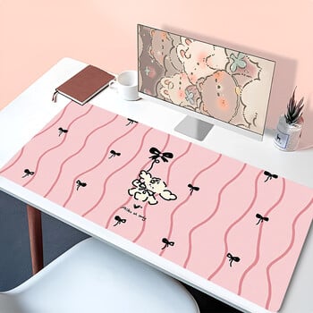 Mouse Pad PC Black Bowknot Kawaii XXL Desk Mat Laptop Ins Style Anime Dog Πληκτρολόγιο Χαλί παιχνιδιών Αξεσουάρ Mousepad για κορίτσι Δώρο