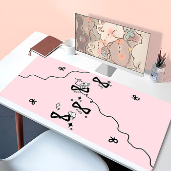 Mouse Pad PC Black Bowknot Kawaii XXL Desk Mat Laptop Ins Style Anime Dog Πληκτρολόγιο Χαλί παιχνιδιών Αξεσουάρ Mousepad για κορίτσι Δώρο