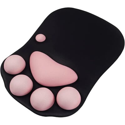 Mielas 3D Cat Paw pelės kilimėlis, minkštas silikoninis neslystantis pelės kilimėlis, skirtas biuro ir namų kompiuteriams ir „Mac“ nešiojamiesiems kompiuteriams žaidimų stalo dekoravimo pelės kilimėlis