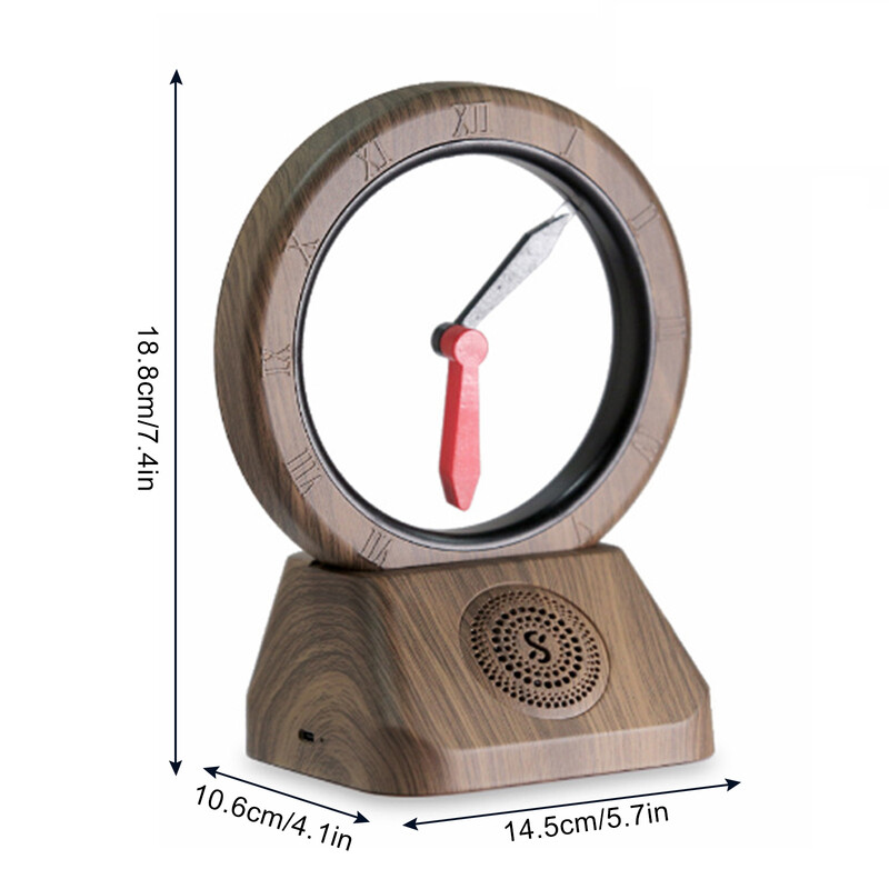 Bluetooth високоговорител Creative Retro Reverse Clock Speaker Вътрешен безжичен MP3 преносим ретро високоговорител Home Music Home Deco