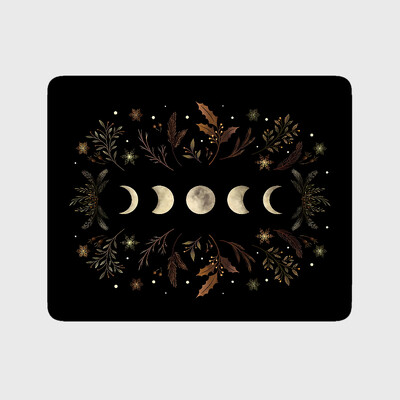 Moonlit Garden-Winter Кафява подложка за мишка Подложки за мишка Аксесоари за игри Компютърни геймъри Подложка за компютърно бюро Малка подложка за мишка 25x29